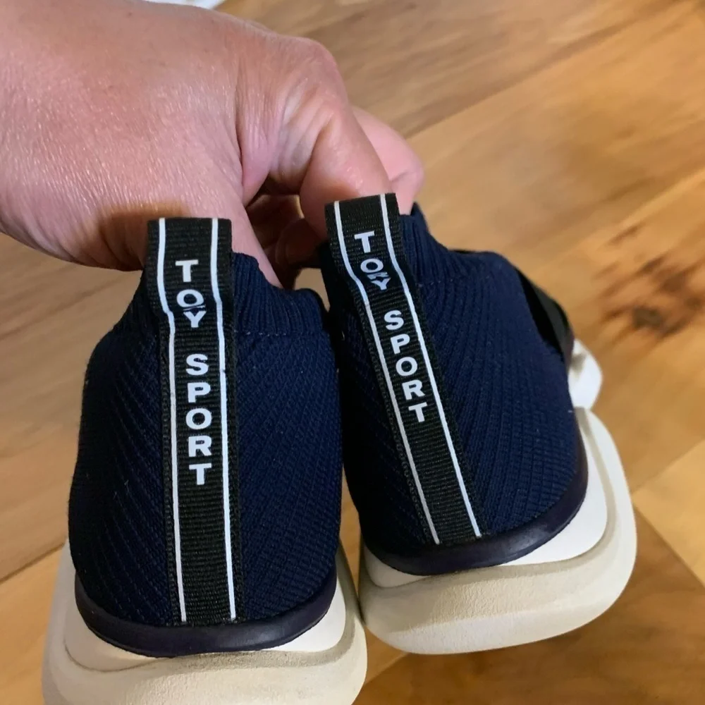 Tory sport bubble sock sneakers in navy and black